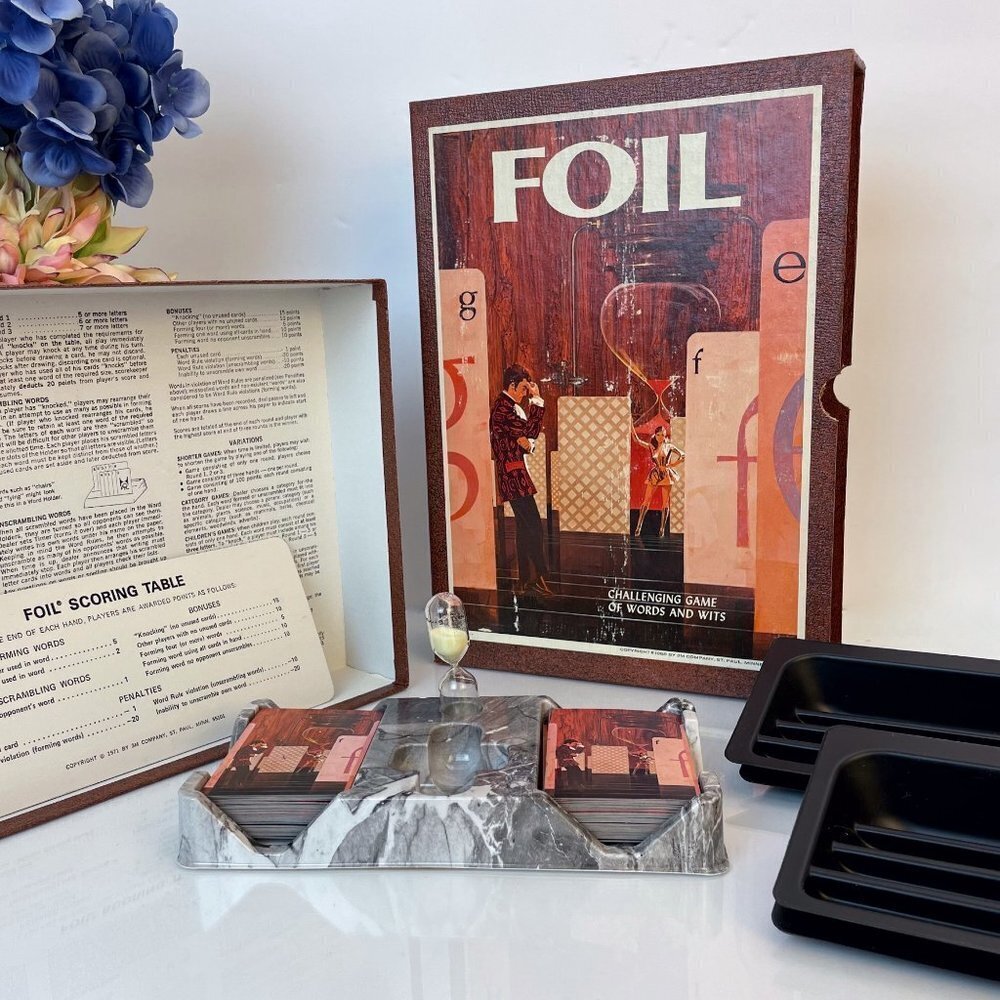 VINTAGE Word Strategy Game | Foil | 3M Bookshelf Game